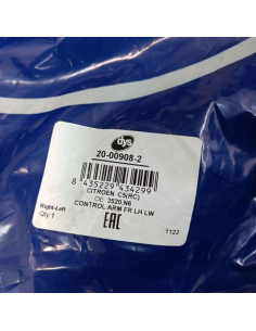 Brazo suspensión inferior delantero izquierdo PEUGEOT 407 1.6 HDi (109 cv) - Ref. 2344395