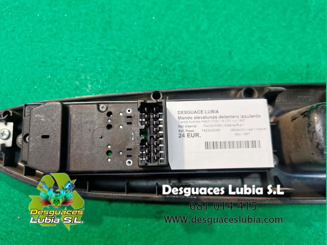 Mando elevalunas delantero izquierdo Toyota Avensis Hatch (T22) 1.6 (101 cv) - Imagen 2