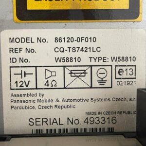 Sistema audio / Radio CD Toyota Corolla Verso III 1.6 16V (132 cv)